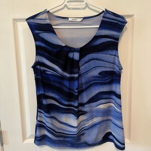 Ricki's Navy and Light Blue Swirl Blouse